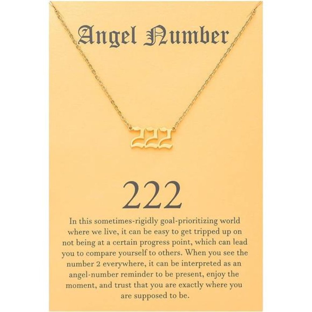 Angel Number Choker Necklace Numerology Jewelry for Women